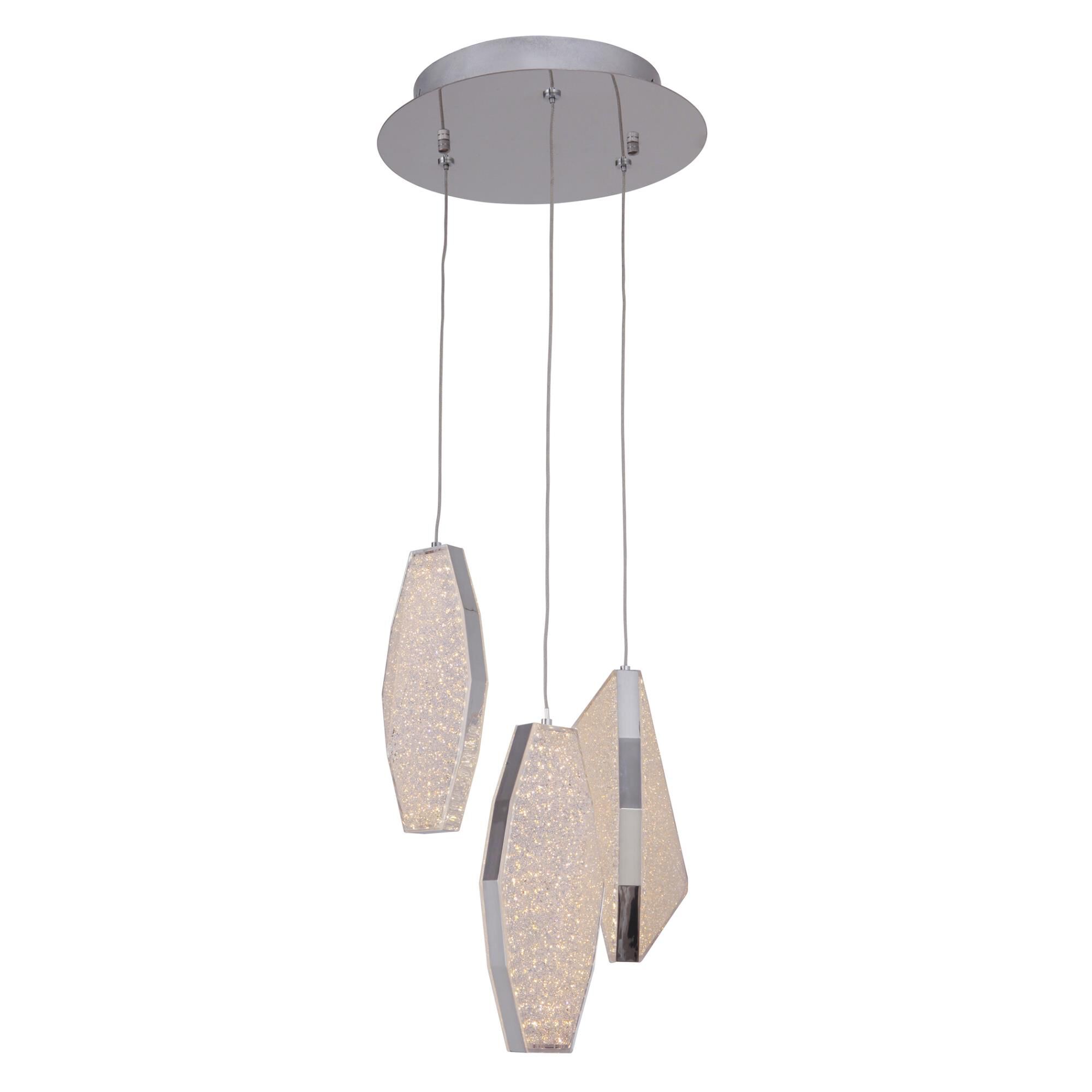 Shown in Chrome finish and Yes glass and Yes shade